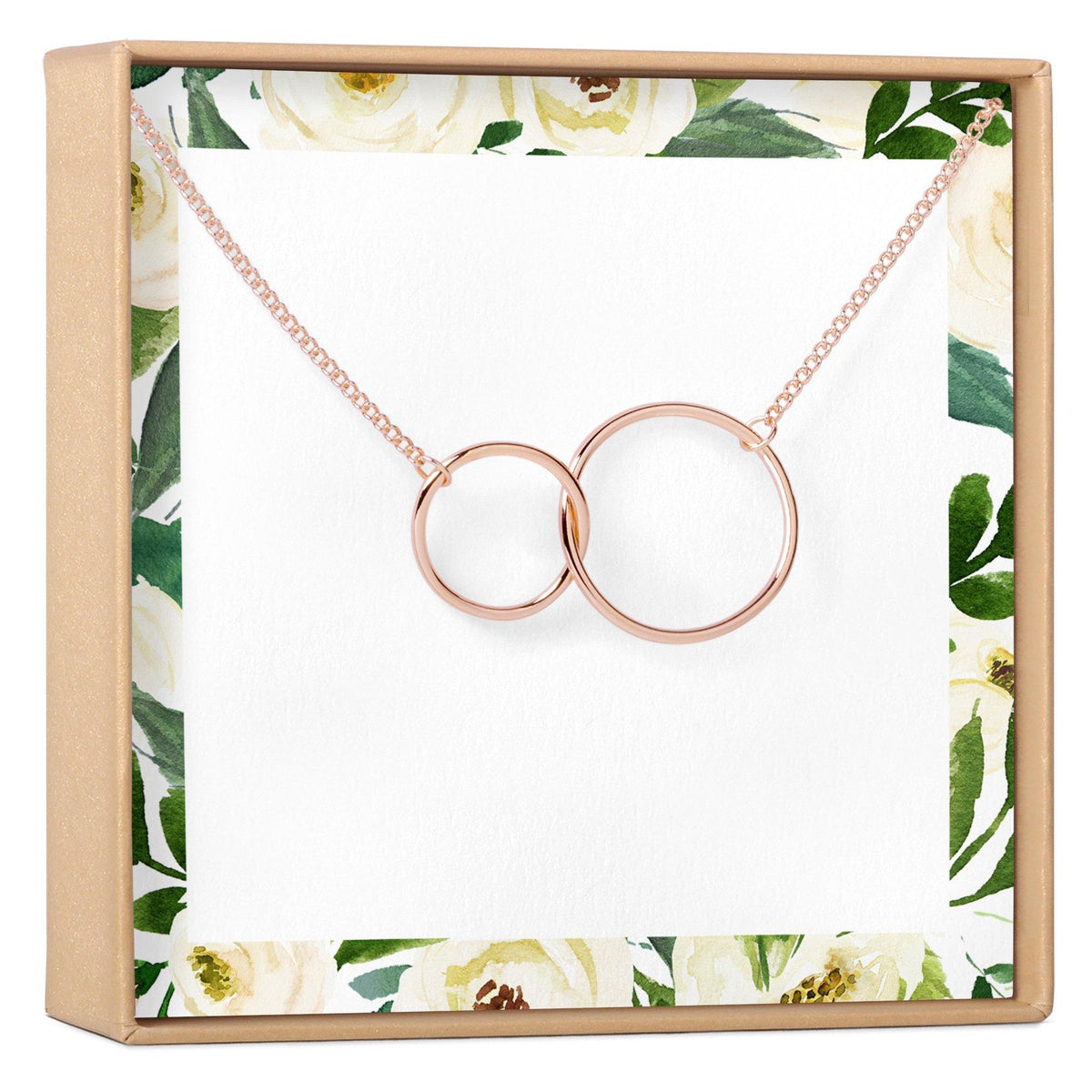 Two Interlocking Circles Necklace - Dear Ava