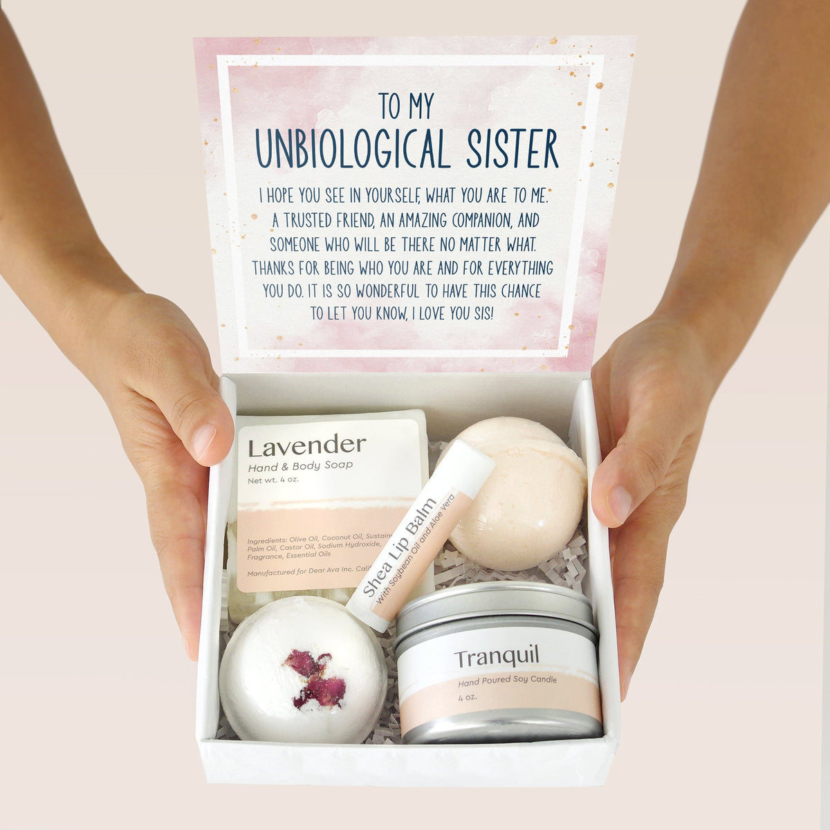 Unbiological Sisters Double Circle Necklace Spa Gift Box Set - Dear Ava