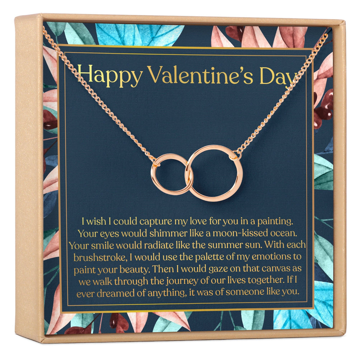 Valentine&#39;s Day Double Circles Necklace - Dear Ava