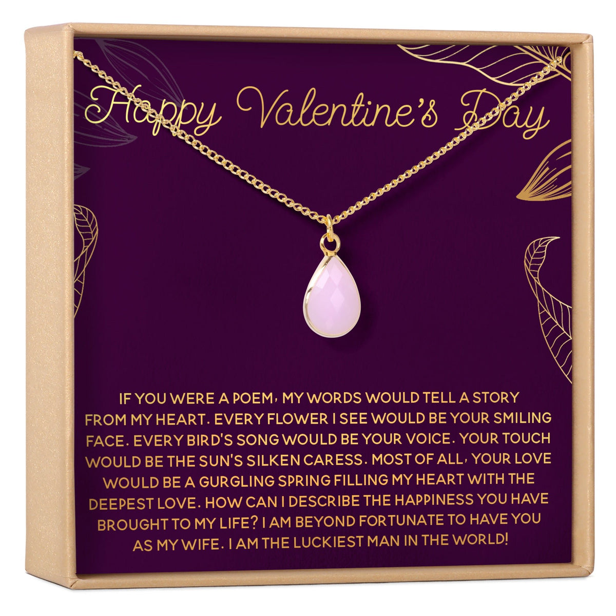 Valentine&#39;s Day Gemstone Necklace - Dear Ava