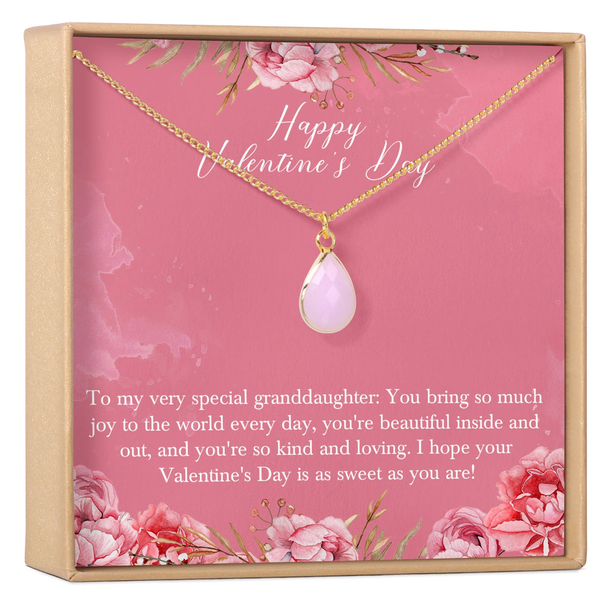 Valentine&#39;s Day Gift for Granddaughter Necklace - Dear Ava