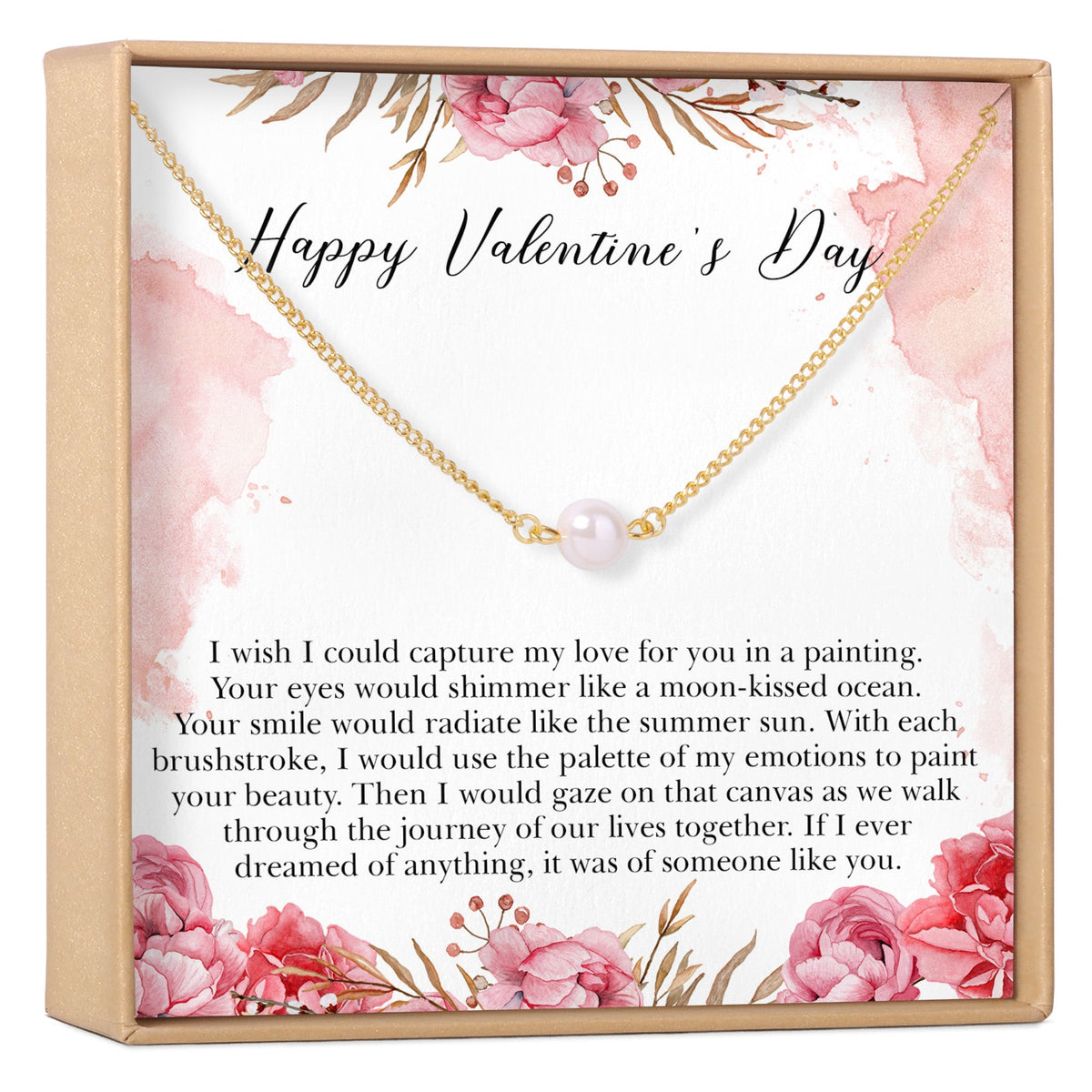 Valentine&#39;s Day Pearl Necklace - Dear Ava