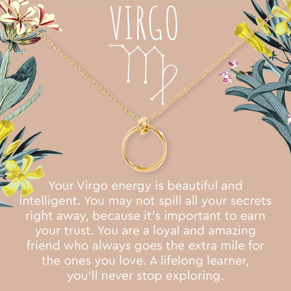 Virgo Zodiac Gift Necklace, Multiple Styles - Dear Ava