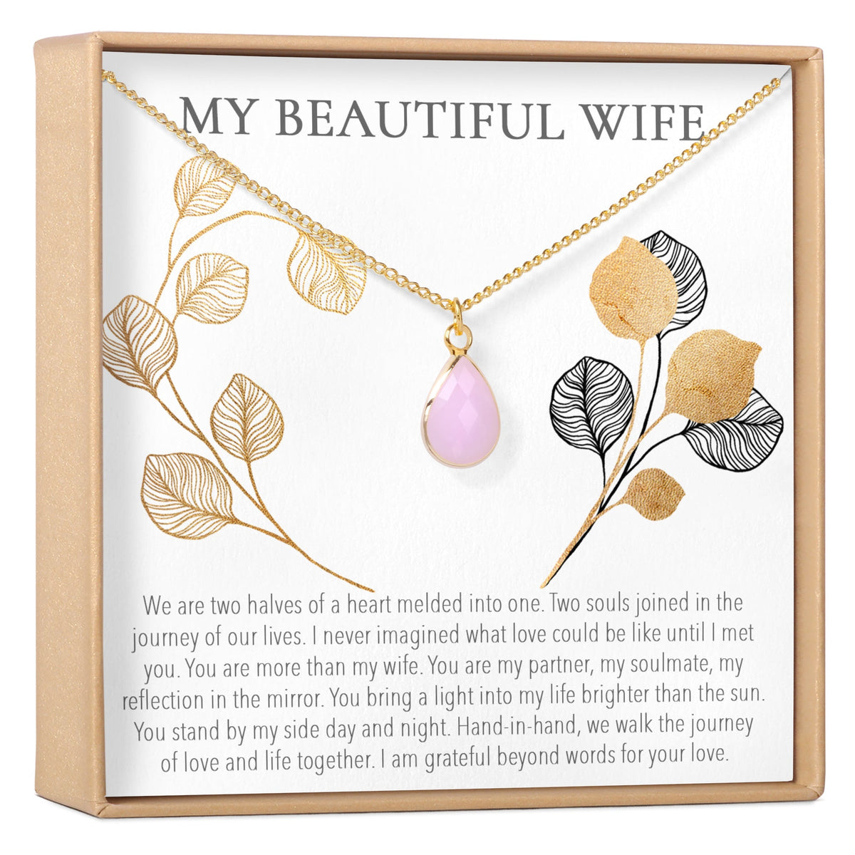 Wife Gemstone Necklace - Dear Ava