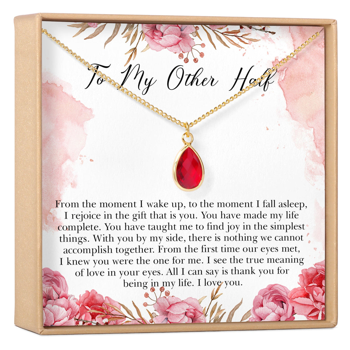 Wife Gemstone Necklace - Dear Ava