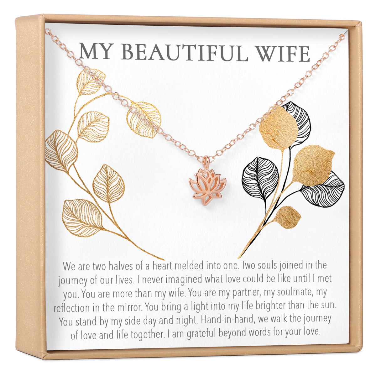 Wife Lotus Necklace - Dear Ava