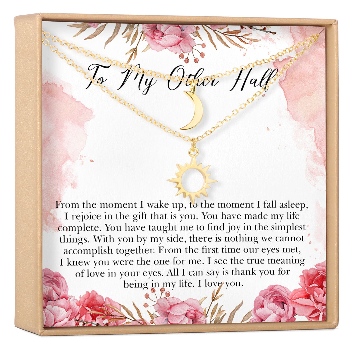 Wife Sun and Moon Pendants Necklace Set - Dear Ava