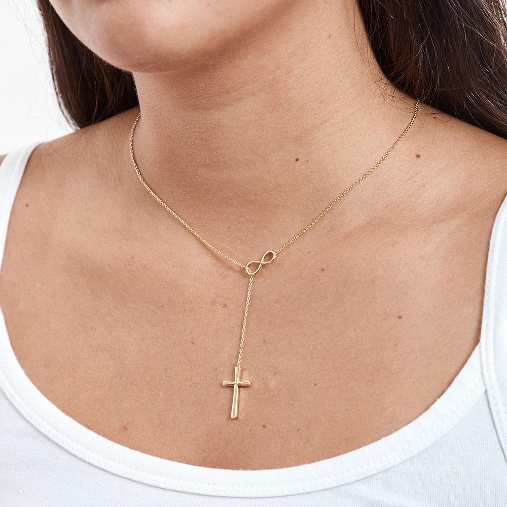 925 Sterling Silver Infinity Cross Necklace – Oliver & Navy