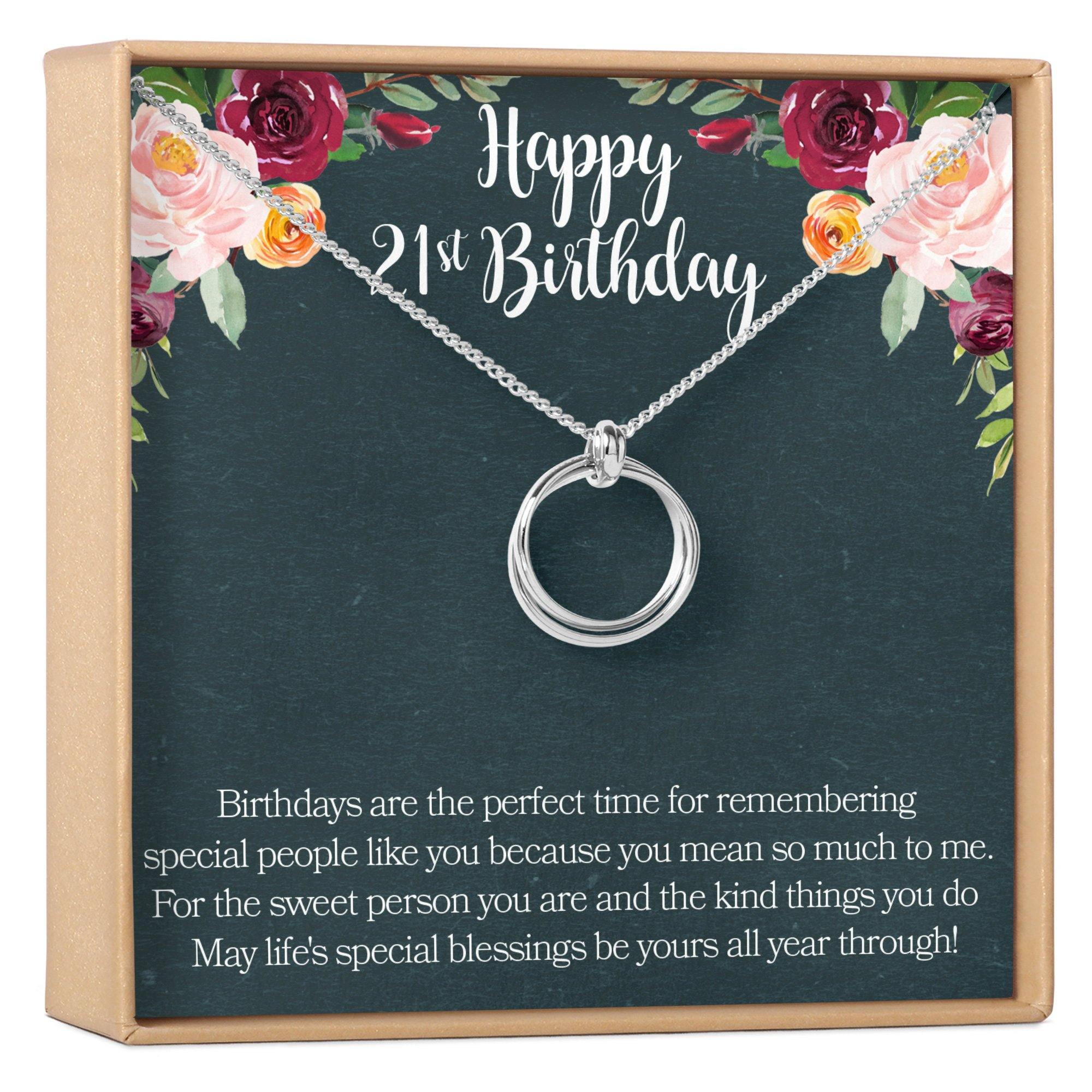21st Birthday Gift Necklace: Birthday Gift, Jewlery Gift For Her