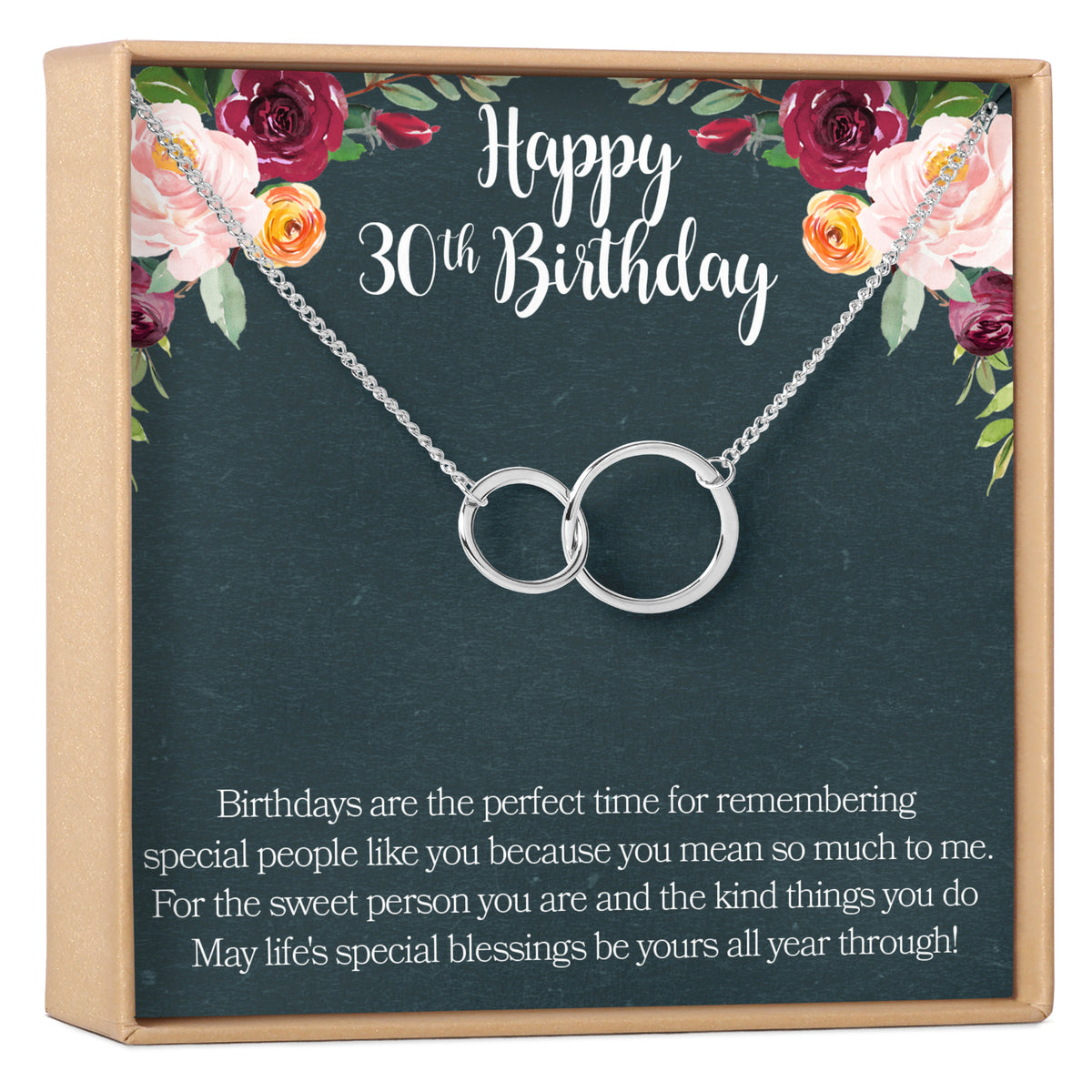 30th Birthday Necklace, Multiple Styles