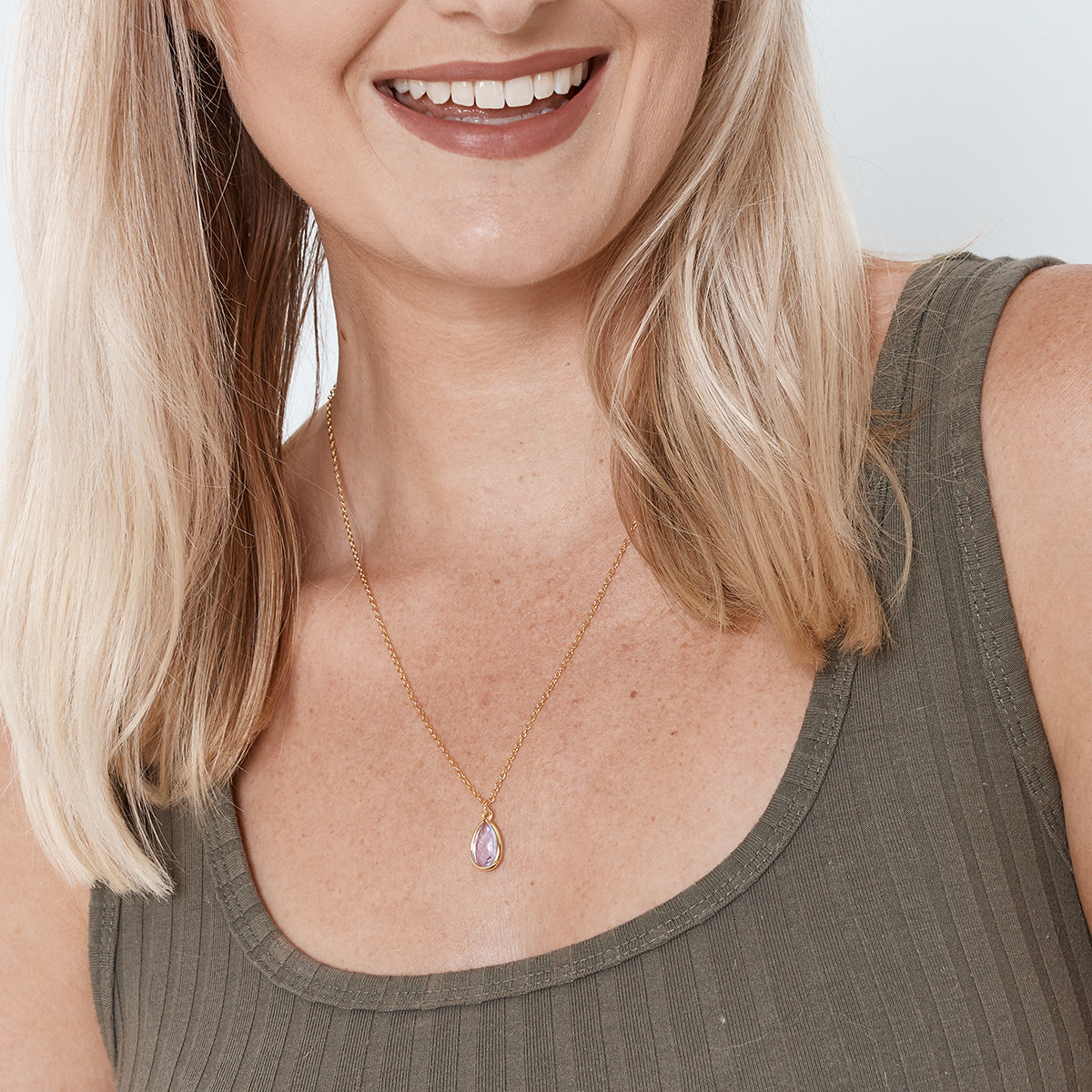 Mother and Child Two Birthstone Silver Circle Necklace | Eve's Addiction