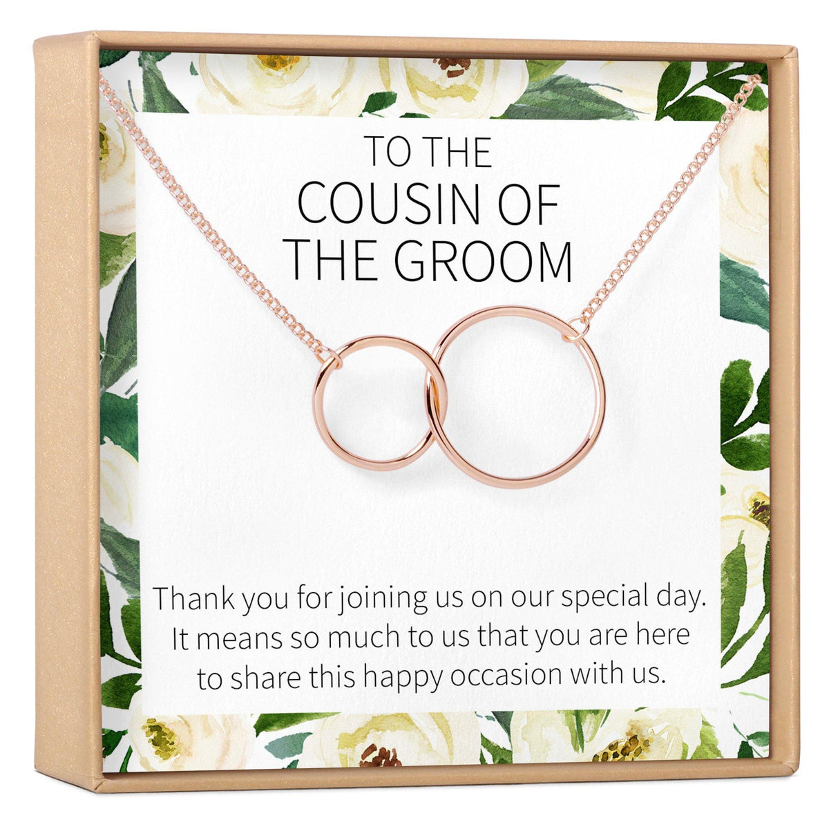 Cousin of the Groom Necklace - Dear Ava, Jewelry / Necklaces / Pendants