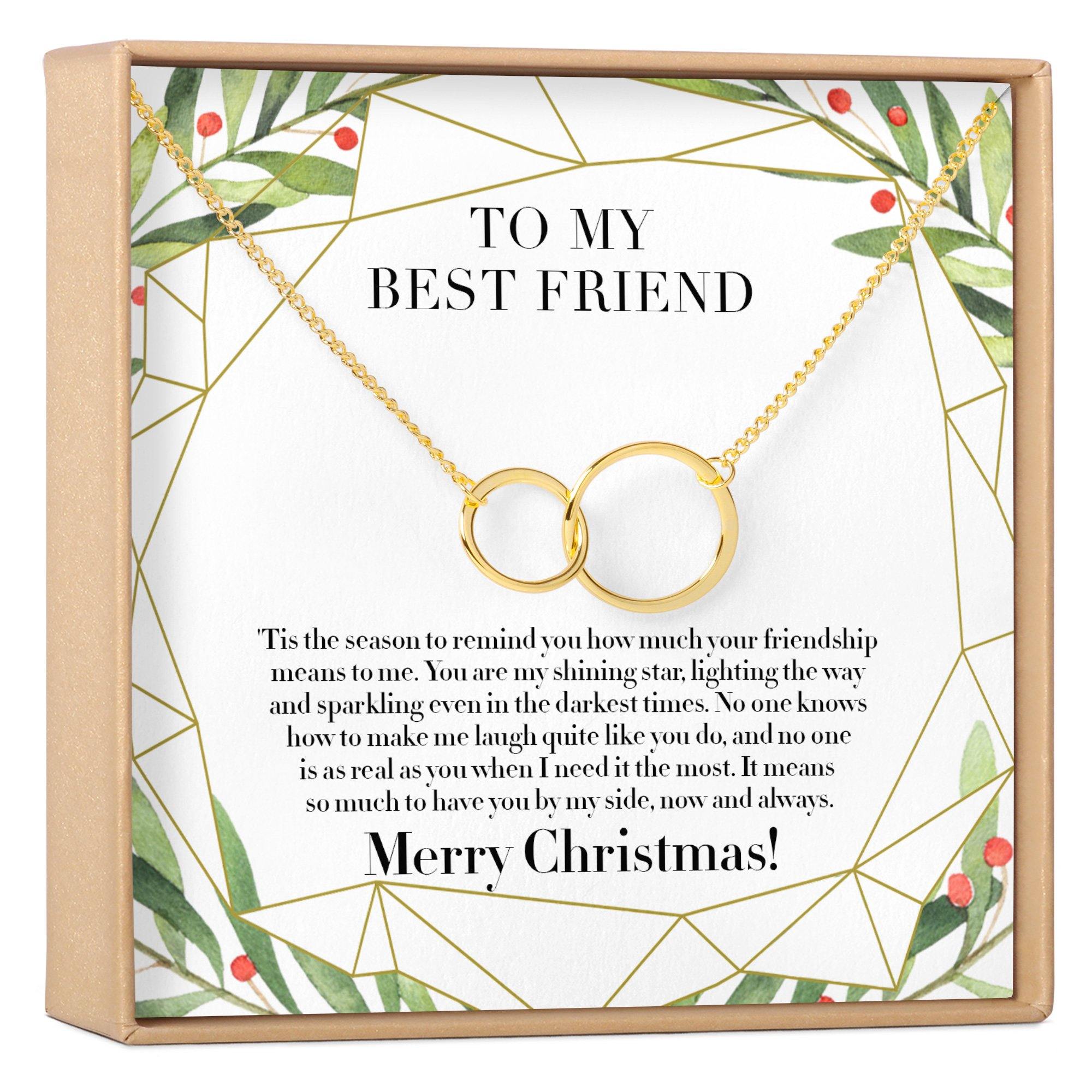 Christmas Gift for Best Friend: Present, BFF Necklace, Best Friend Gift  Jewelry, Friends Forever, Xmas Gift, Holiday Gift, Gift Idea, 2  Asymmetrical Circles - Dear Ava