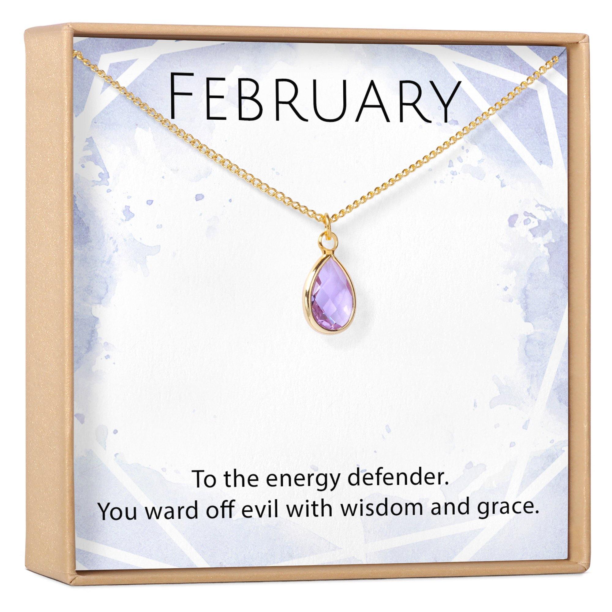 Amethyst Birthstone Necklace – February Birthstone Jewellery – Tomm  Jewellery