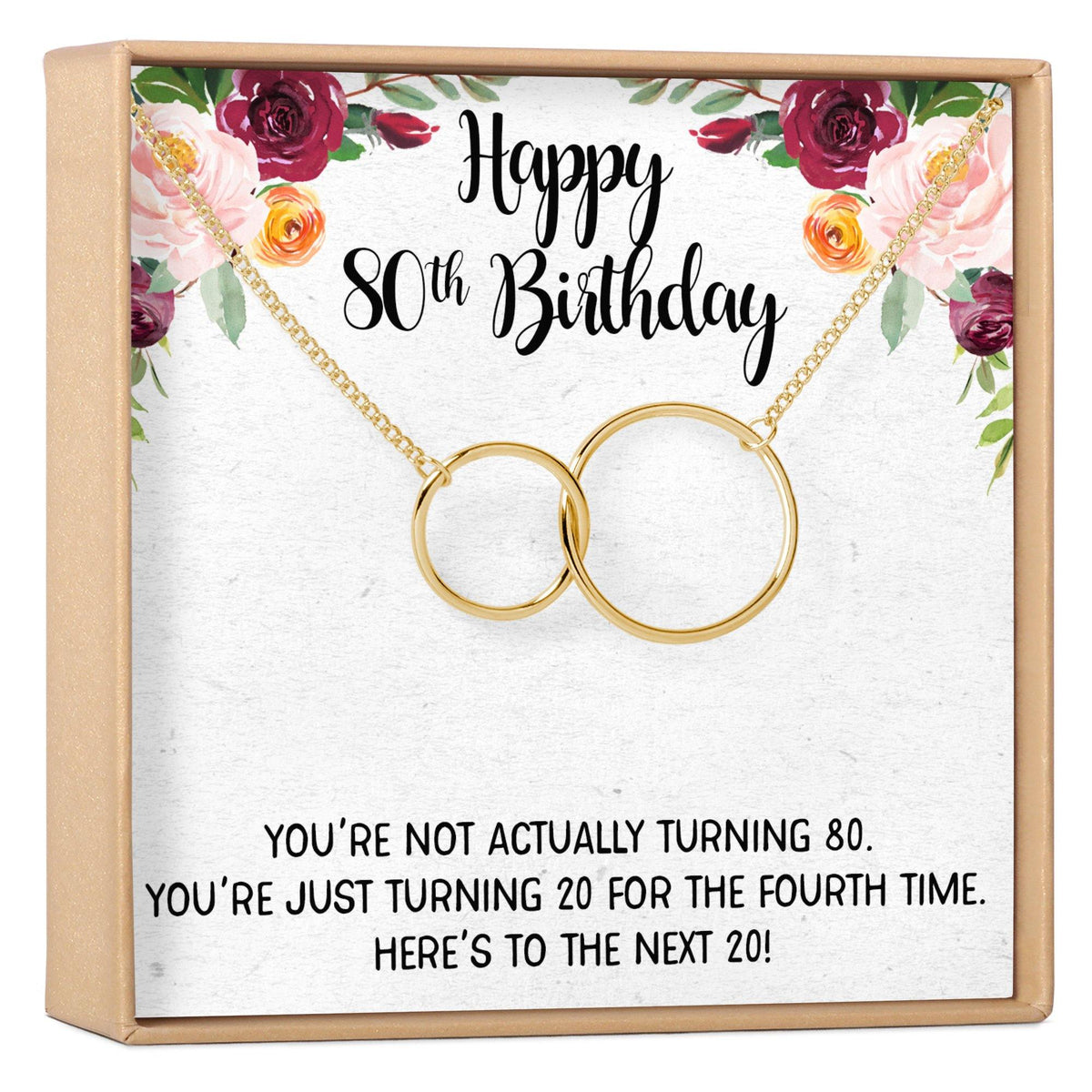 80th Birthday Gift Necklace - Dear Ava