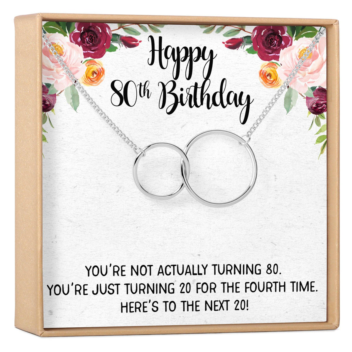 80th Birthday Gift Necklace - Dear Ava