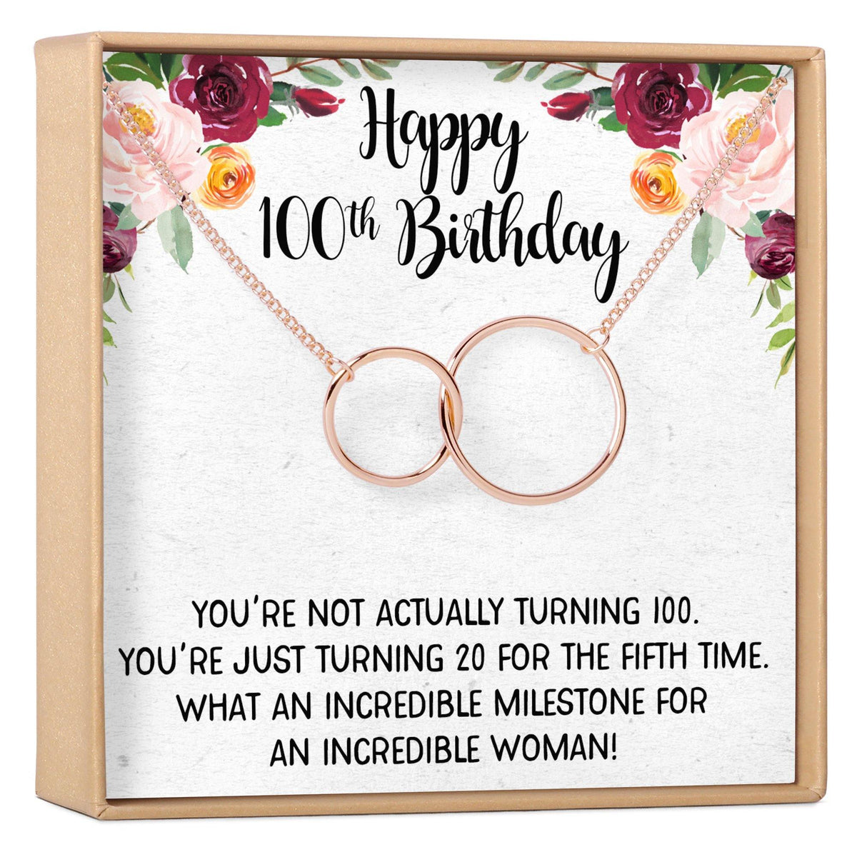 100th Birthday Gift Necklace - Dear Ava