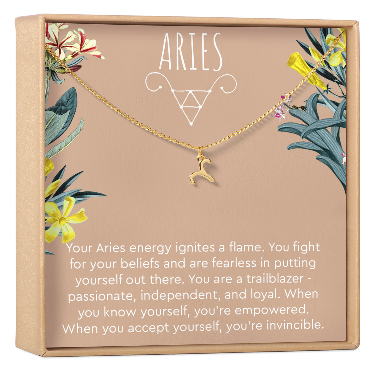 Aries Zodiac Gift Necklace