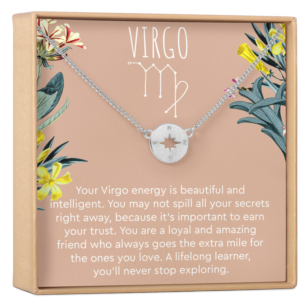 Virgo Zodiac Gift Necklace, Multiple Styles