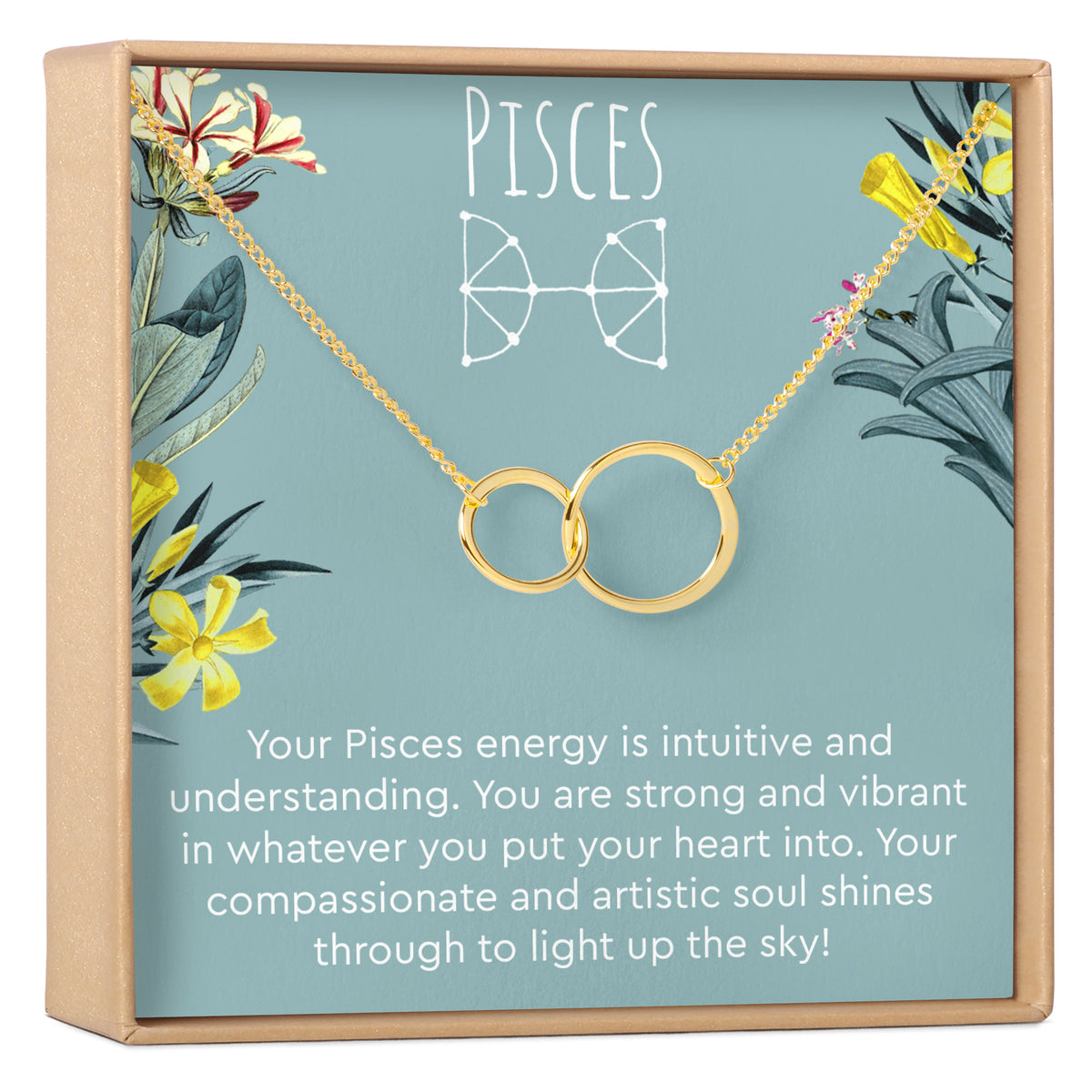 Pisces Zodiac Gift Necklace, Multiple Styles
