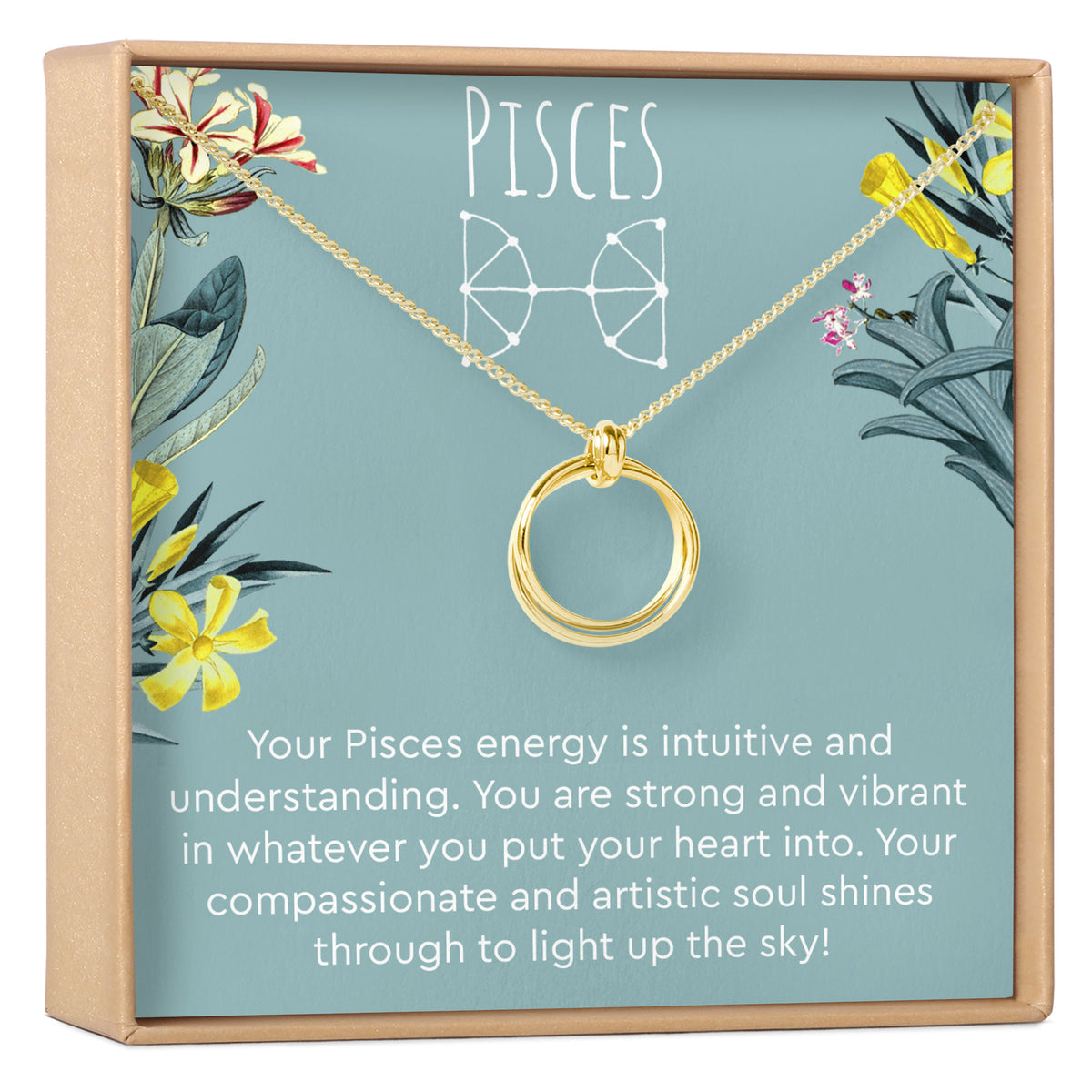 Pisces Zodiac Gift Necklace, Multiple Styles