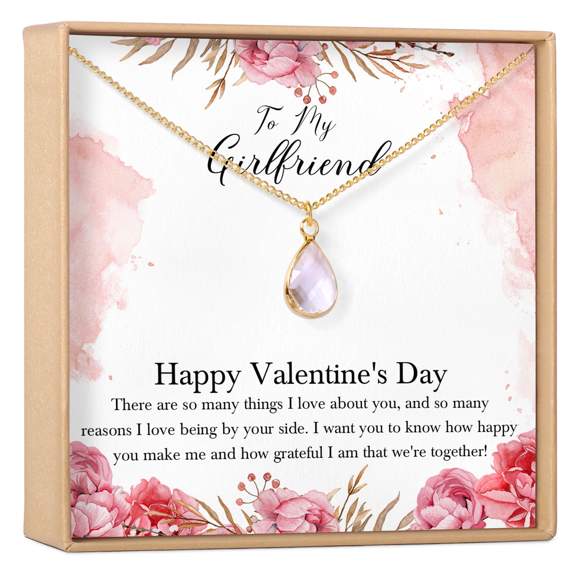Gift for Girlfriend from Boyfriend Necklace: Anniversary, Valentine's Day,  Birthday, Christmas, Thank You, Love You Present - Dear Ava