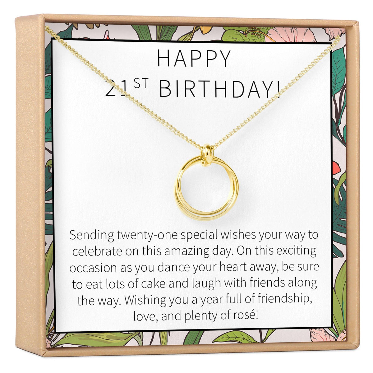 21st Birthday Necklace - Dear Ava