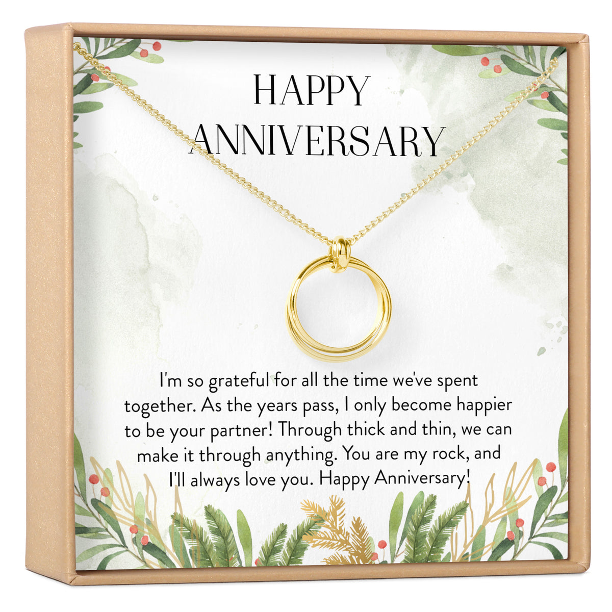 To My Wife Necklace, Happy Anniversary Gift For Wife, Gift For