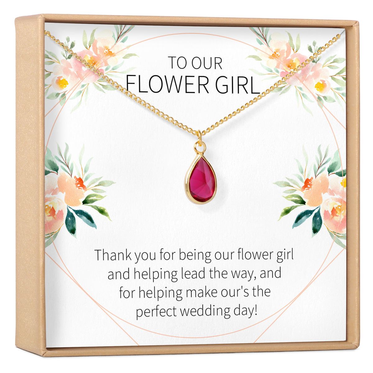 Flower Girl Gemstone Necklace
