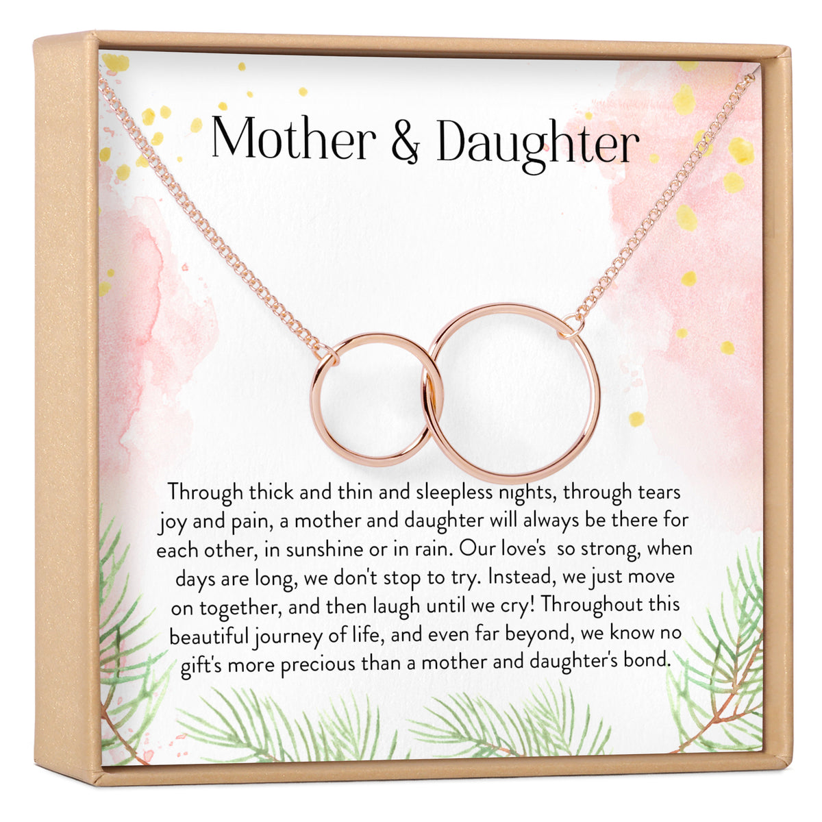 Mother &amp; Daughter Interlocking Circles Necklace
