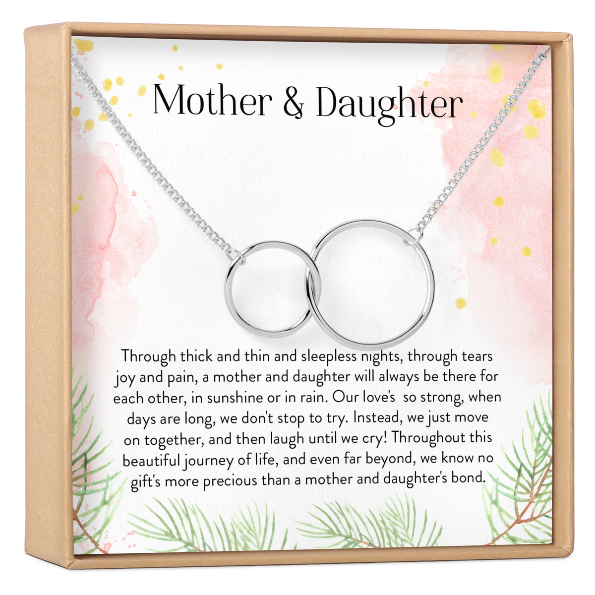 Mother &amp; Daughter Interlocking Circles Necklace