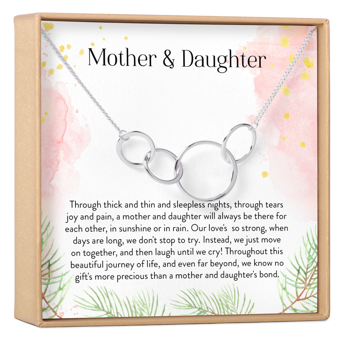 Mother &amp; Daughter Four Circles Necklace
