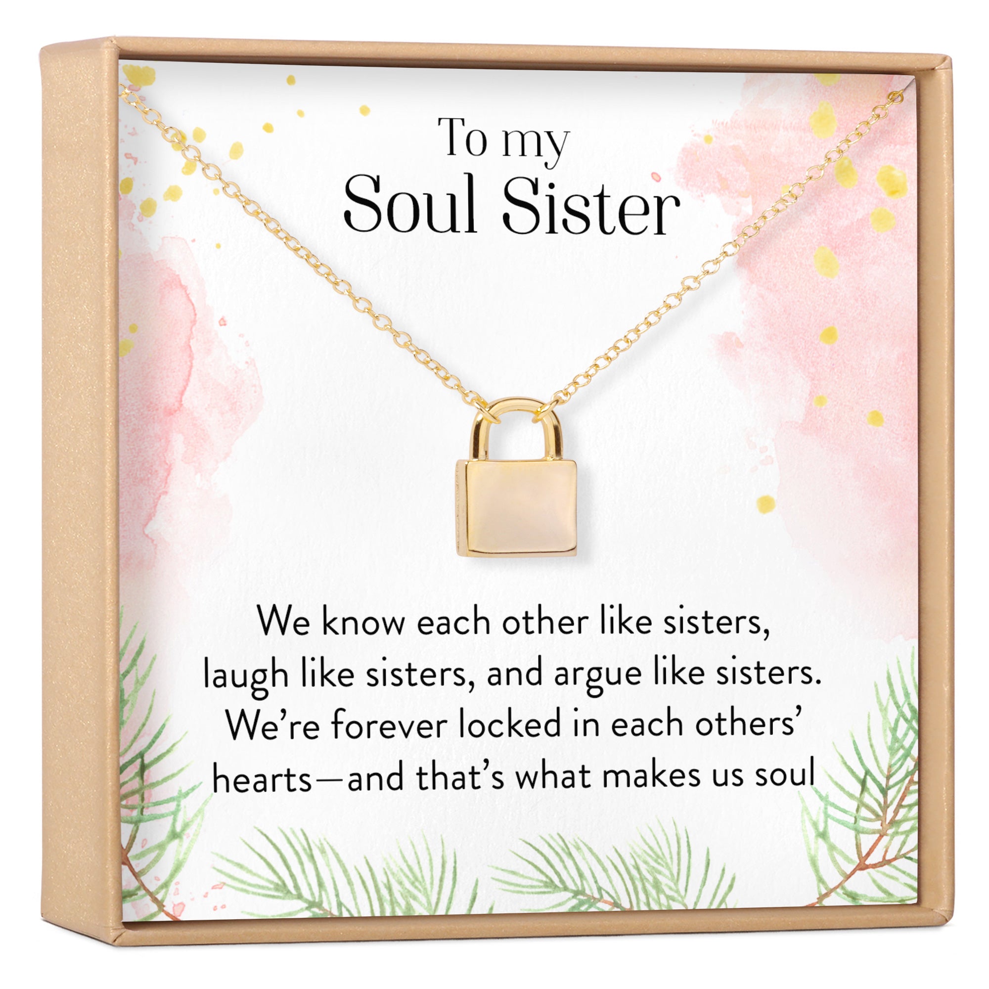 Soul Sister Lock Necklace -- Perfect gift for your best friend forever ...