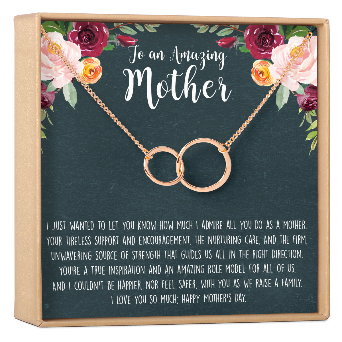 Mother&#39;s Day Gift From Husband Double Circles Necklace