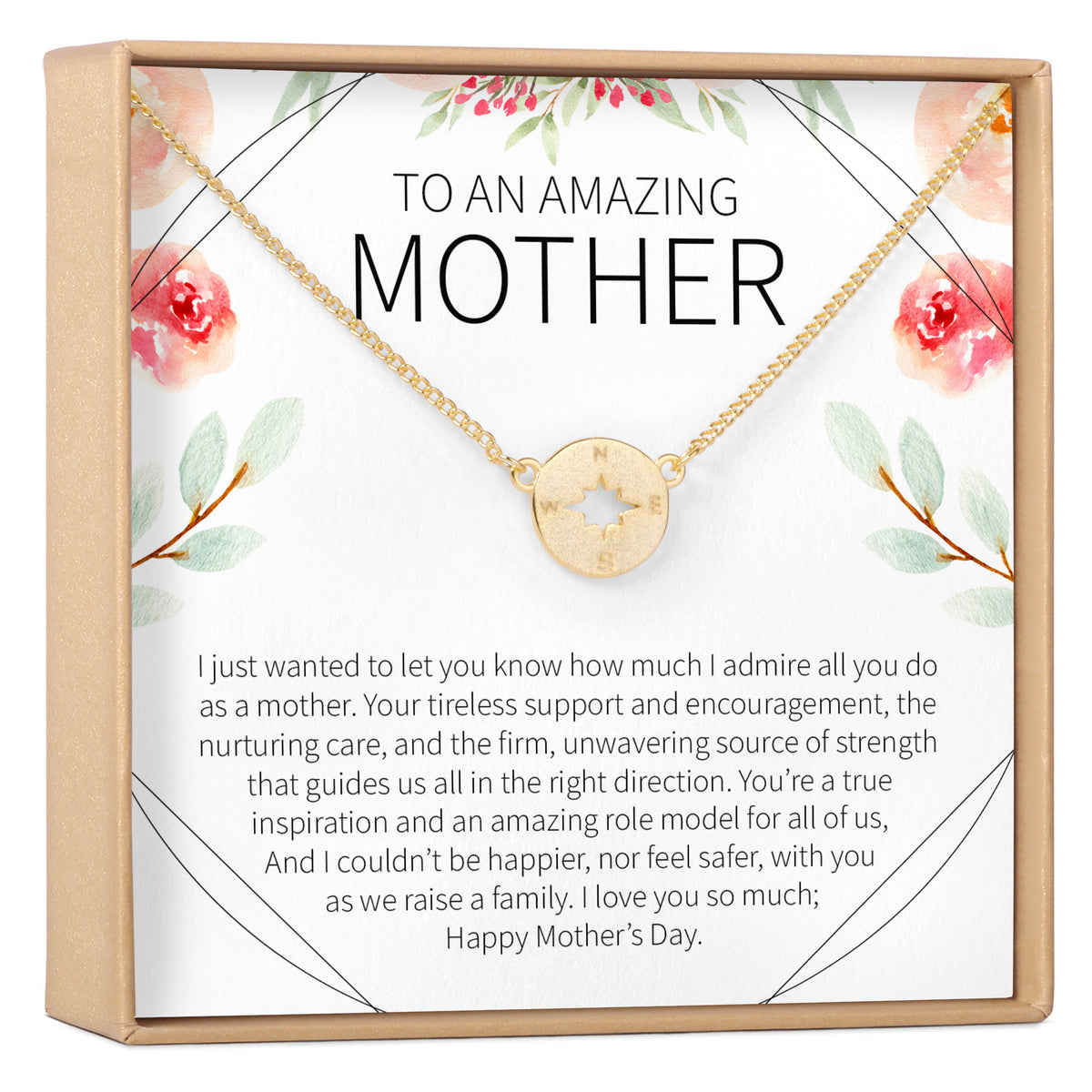 Mother&#39;s Day Gift From Husband Compass Necklace