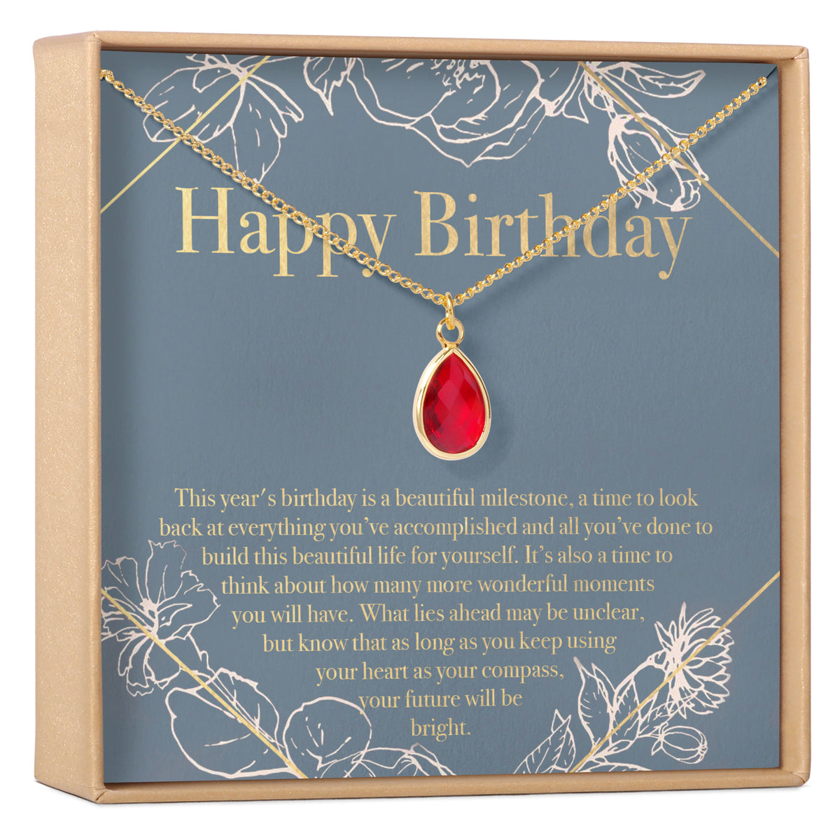 Birthday Birthstone Necklace, Multiple Styles Necklace