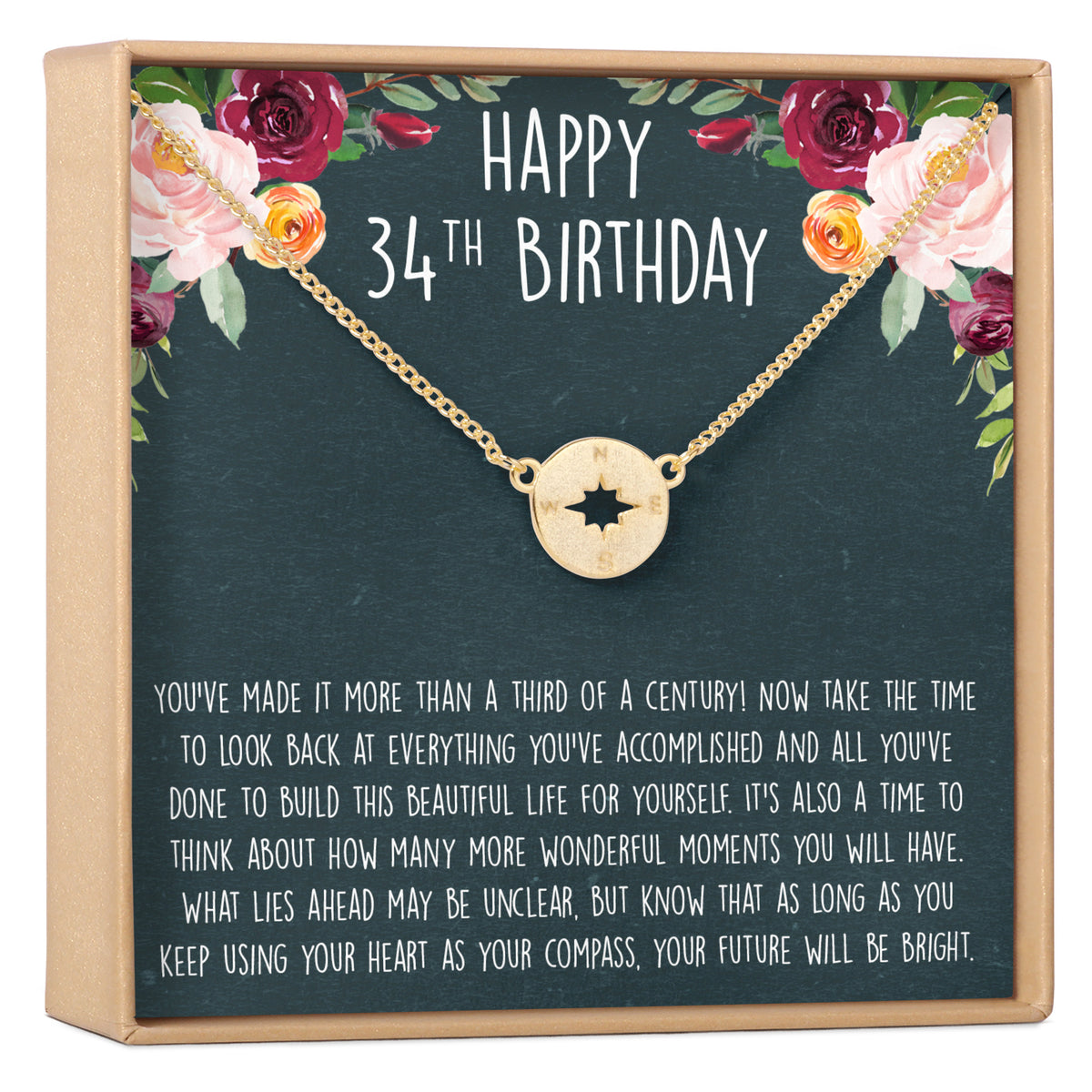 34th Birthday Necklace