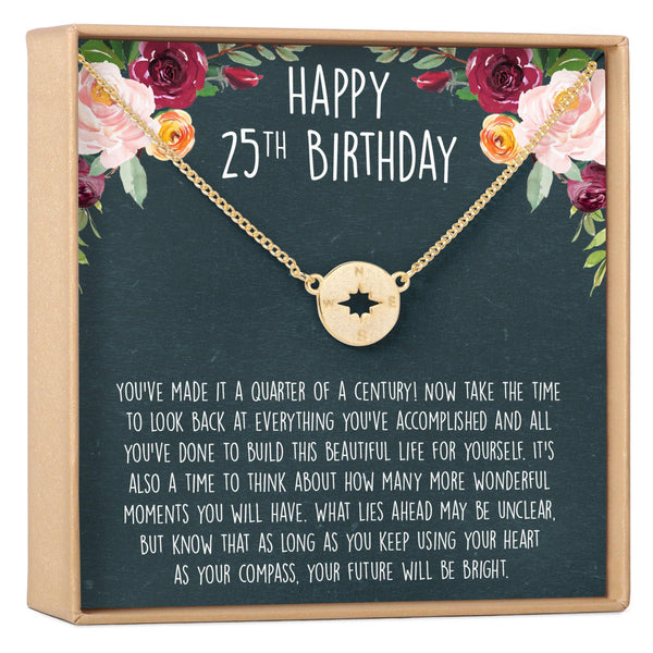 25th Birthday Gift Necklace: Birthday Gift, Jewelry Gift For Her ...