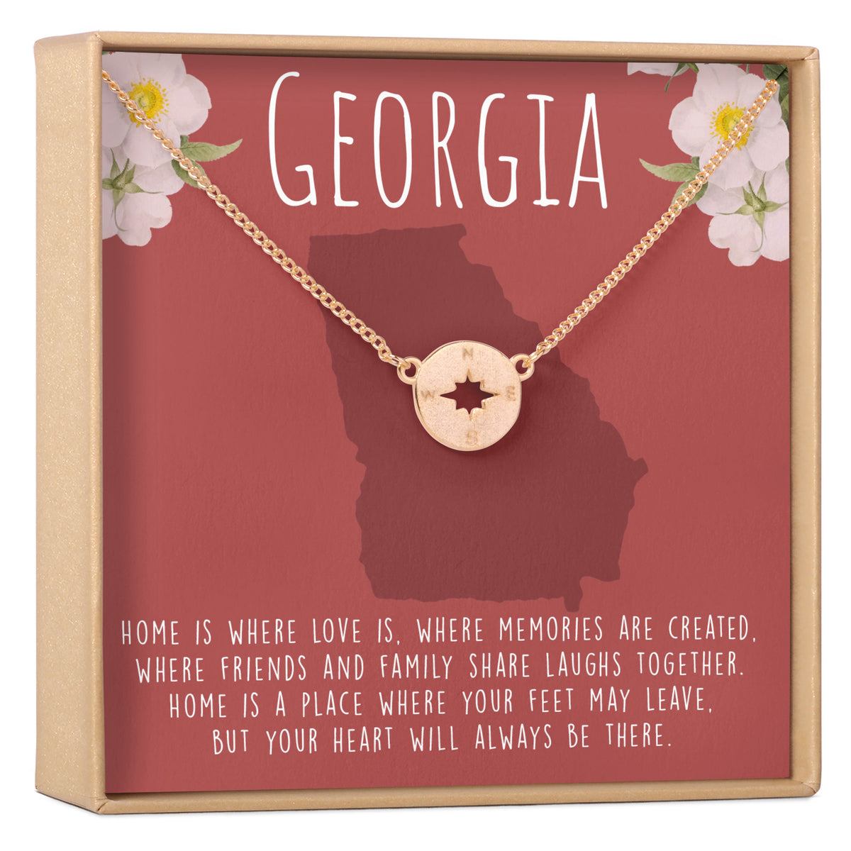 Georgia Compass Pendant Necklace