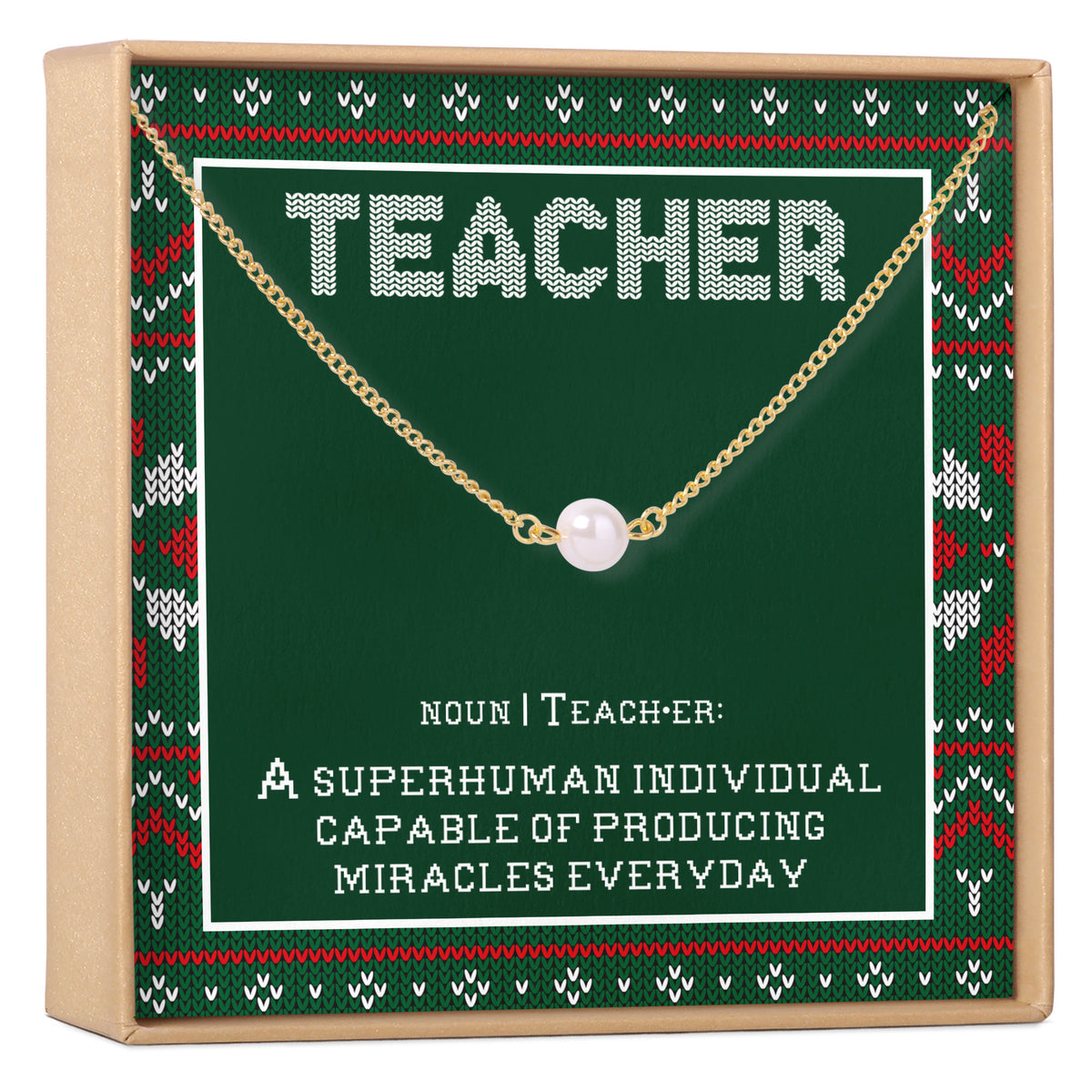 Christmas Gift for Teacher Necklace, Multiple Styles