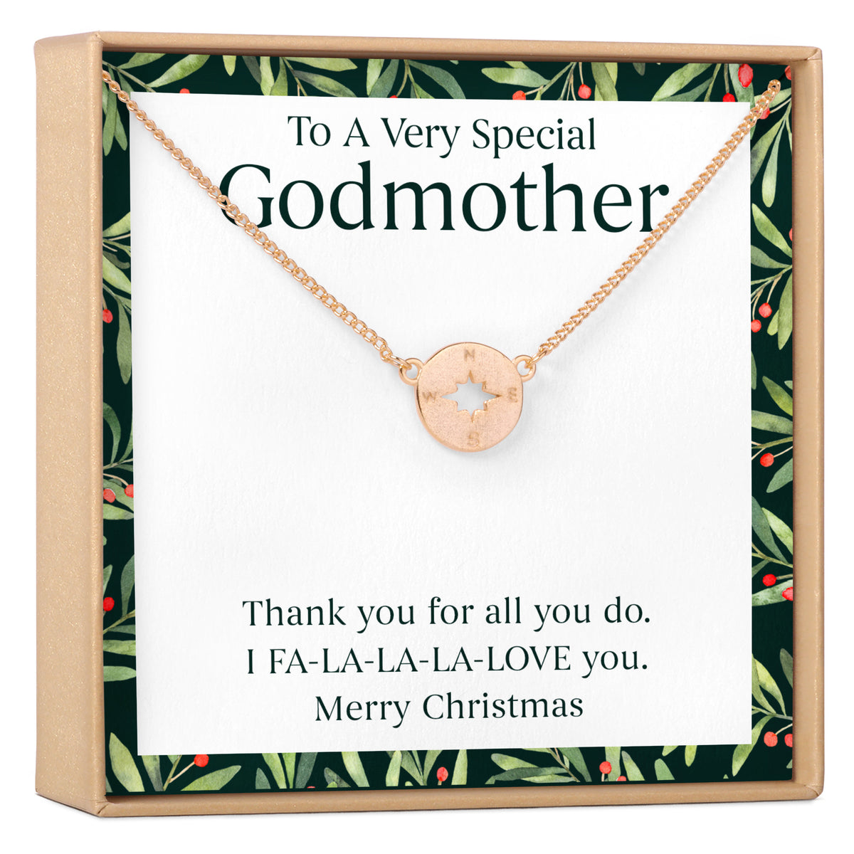 Christmas Gift for Godmother Necklace, Multiple Styles