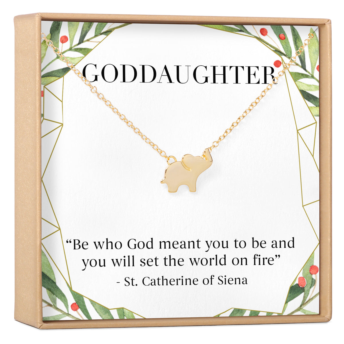 Christmas Gift for Goddaughter Elephant Pendant Necklace