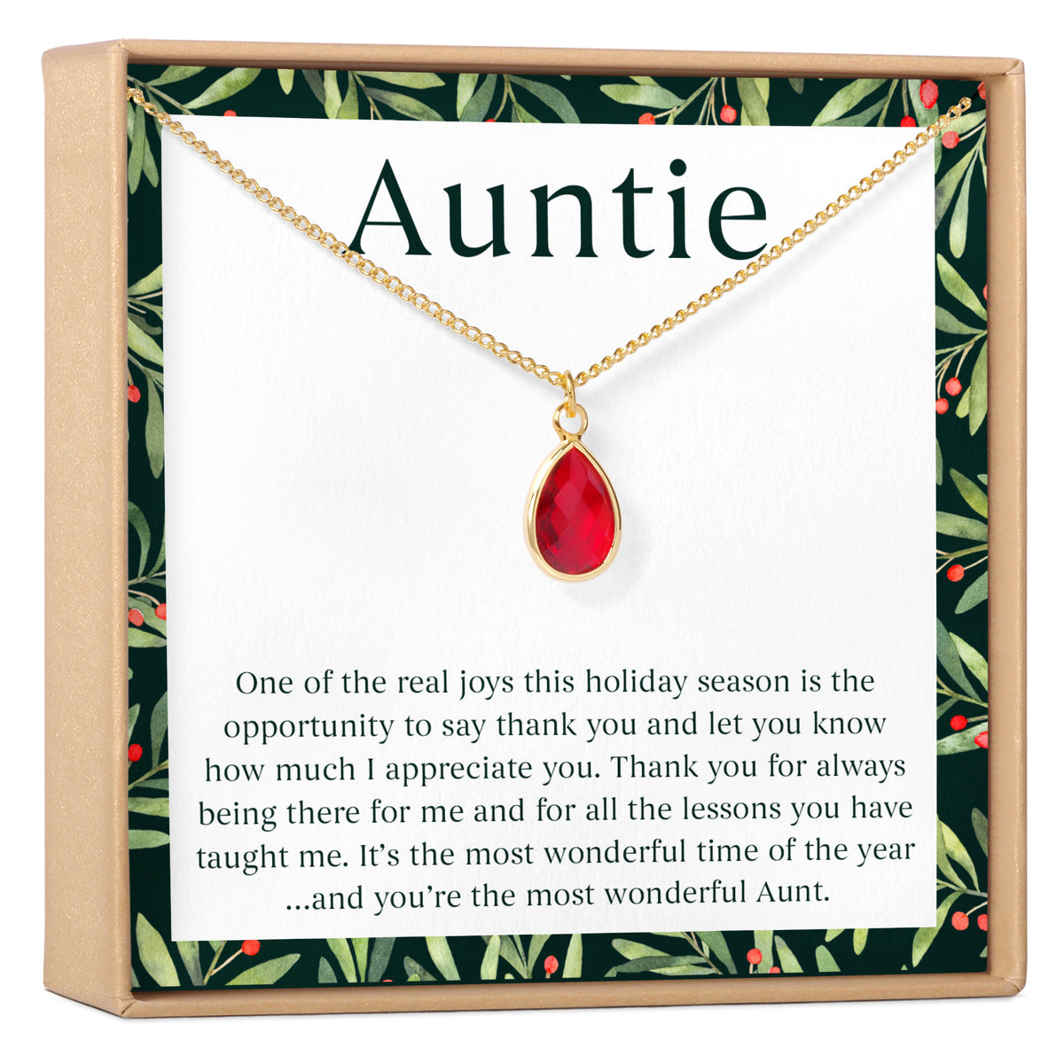 Christmas Gift for Aunt Gemstone Necklace
