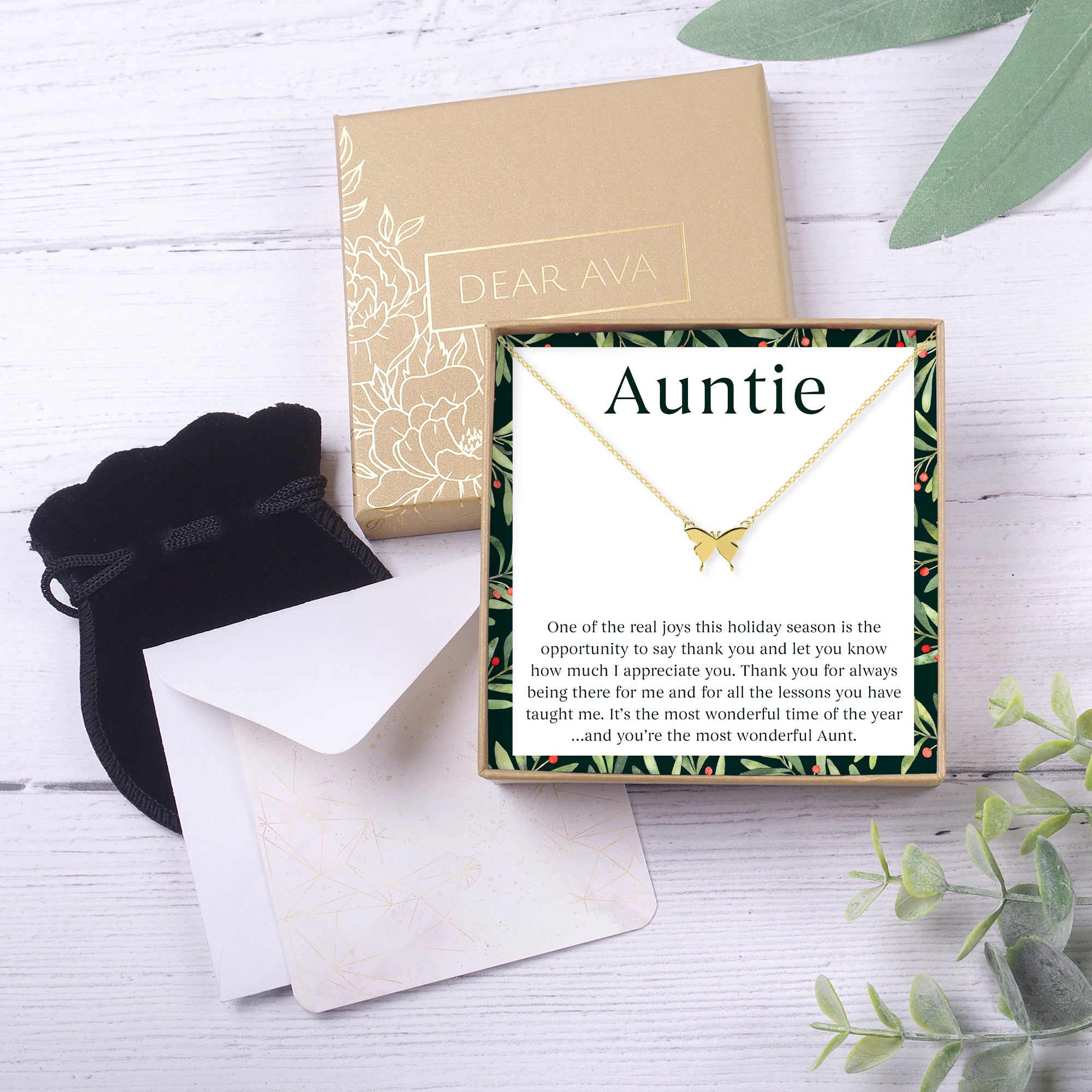 Christmas Gift for Aunt: Present, Necklace Jewelry, Xmas Holiday Gift Idea, Auntie, Aunt Gift, Aunt Jewelry, Best Aunt, Multiple Necklace Styles, Tree