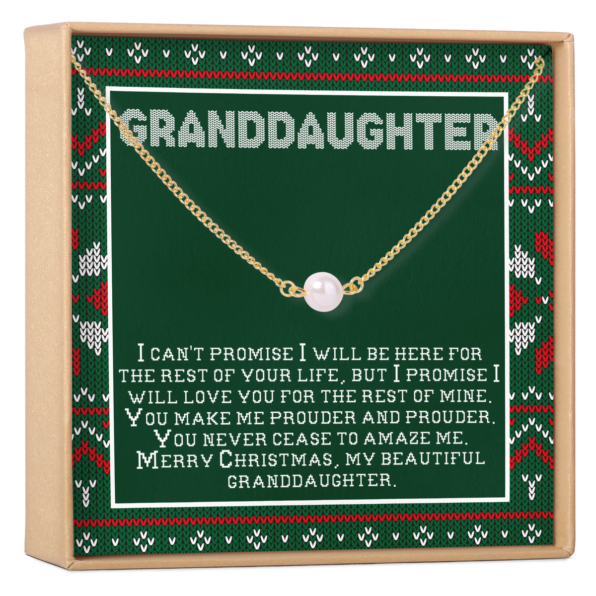 Christmas Gift for Granddaughter Pearl Necklace