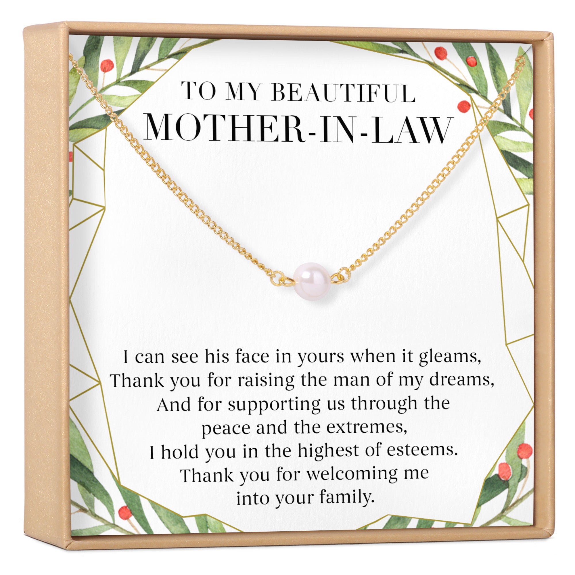 To My Boyfriend's Mom Necklace, Mother in Law Jewelry Gift for