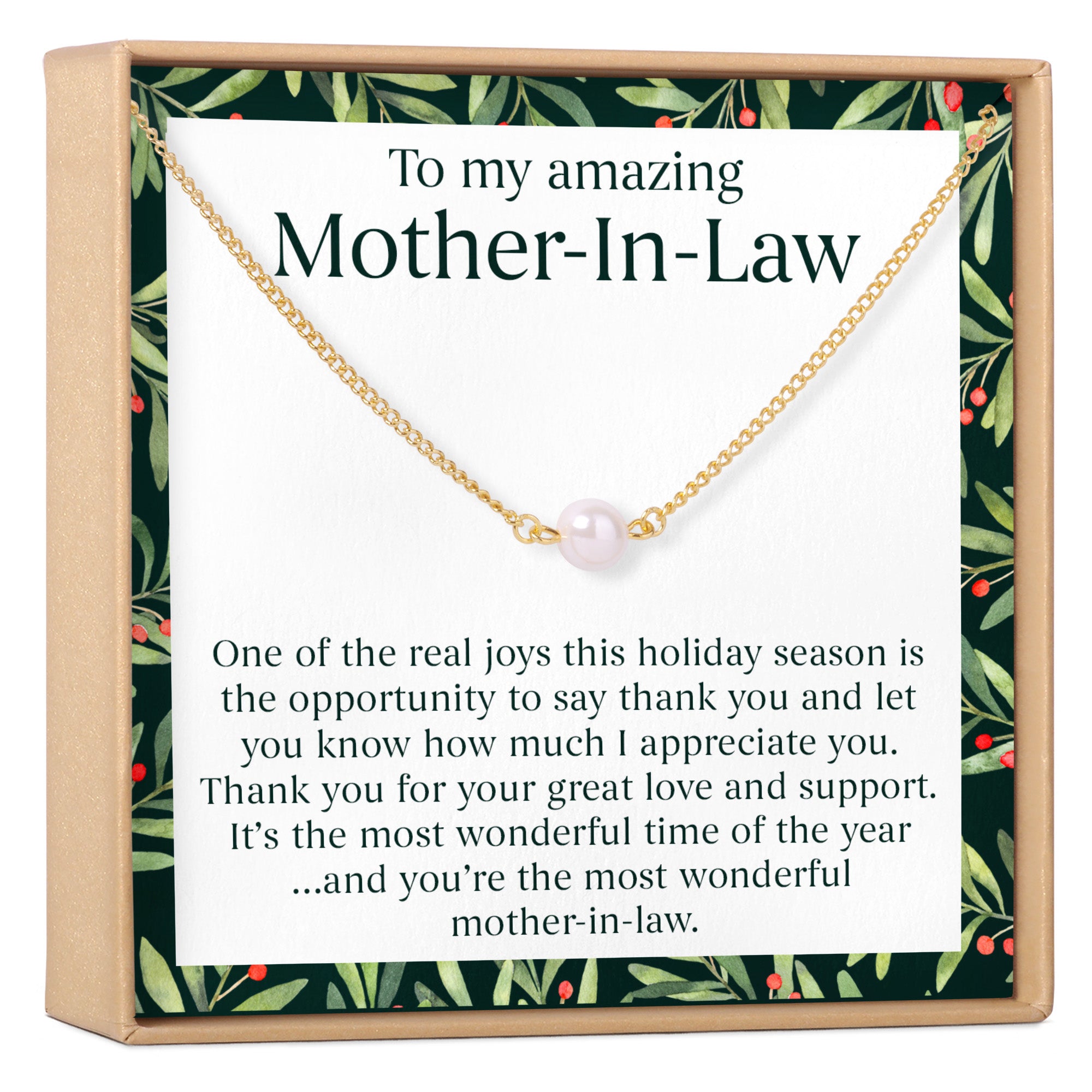 Christmas Gift for Mother in Law: Present, Necklace, Jewelry, Xmas Gift, Gift Idea for Mother in Law, Husband's Mom, Multiple Styles, Pearl Necklace /