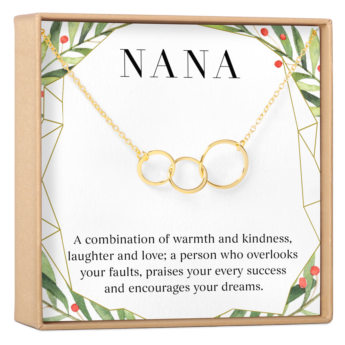 Christmas Gift for Grandmother: Present, Necklace, Jewelry, Xmas Gift, Holiday Gift, Gift Idea, Grandma, Nana, Mimi, Gift for Grandma, 2 Interlocking