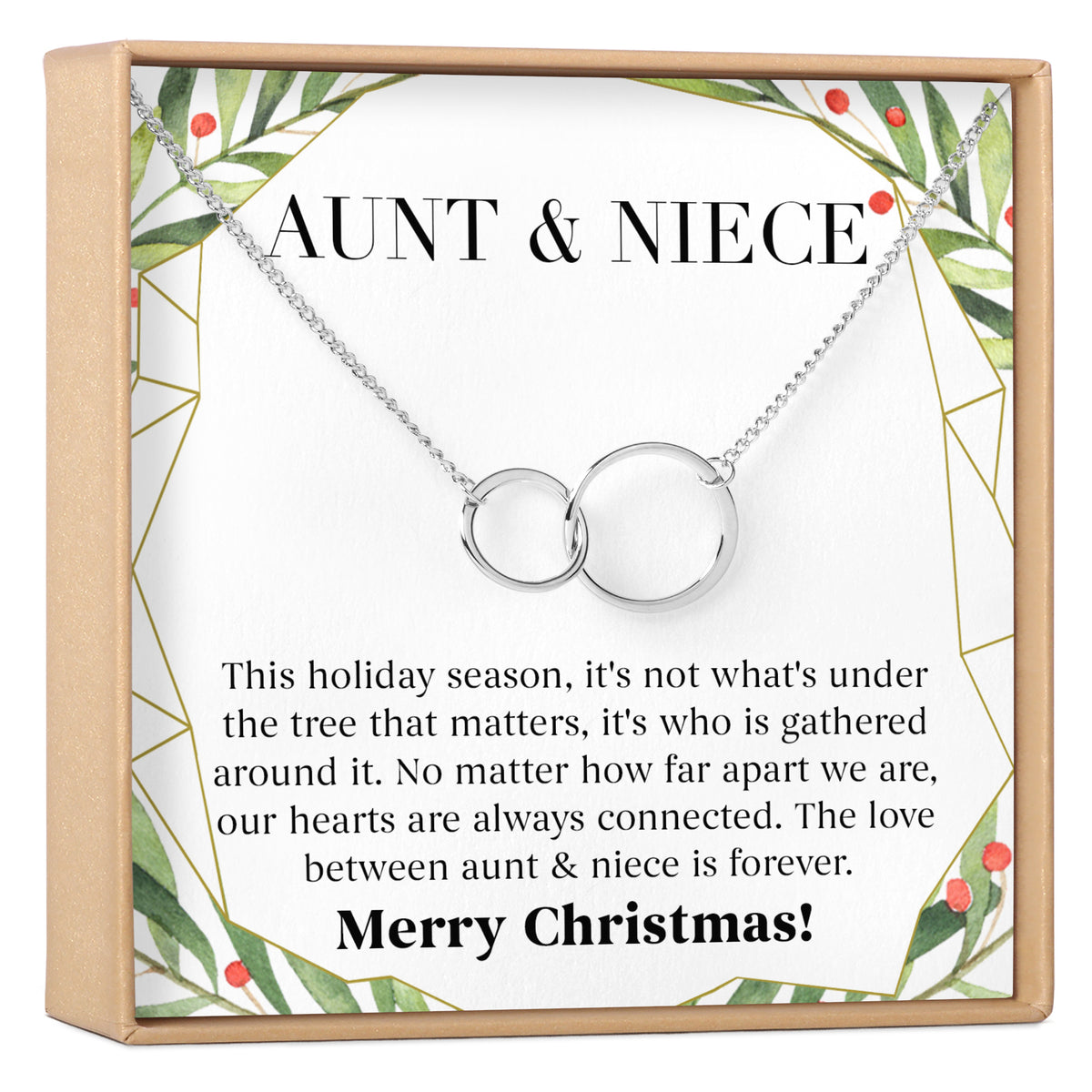 Aunt-Niece Christmas Necklace, Multiple Styles