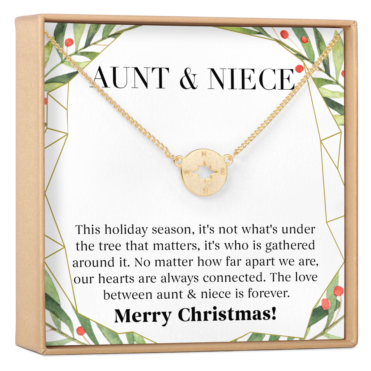 Aunt - Niece Christmas Necklace, Multiple Styles - Dear Ava